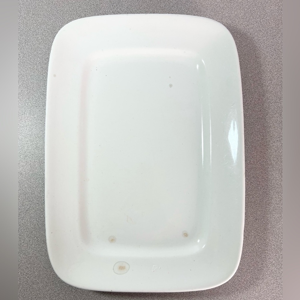 Antique J.&G. Meakin Rectangular White Ironstone Platter England‎ 1800s vintage